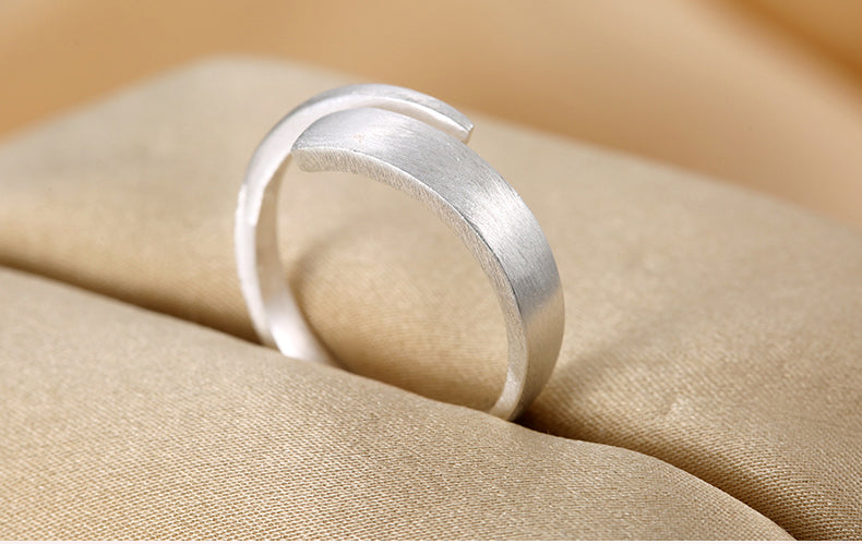 .925 Sterling Geometric Open Size Band Ring