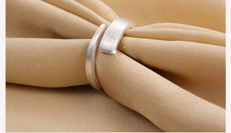 .925 Sterling Geometric Open Size Band Ring