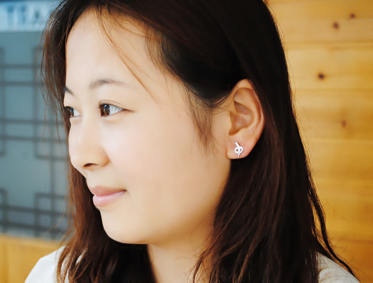 .925 Sterling Pave Snake Earrings