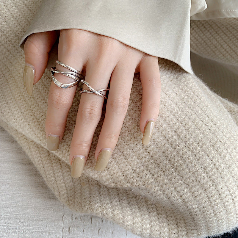 .925 Sterling Open Twisted Band Ring