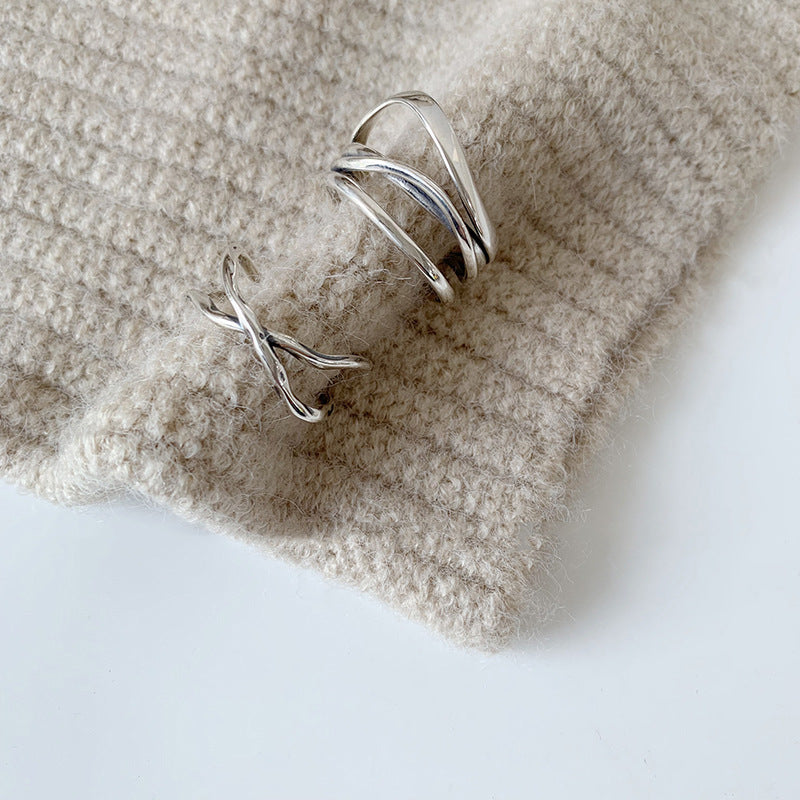 .925 Sterling Open Twisted Band Ring