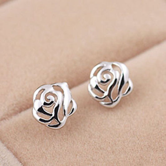 .925 Sterling Flower Bud Stud Earrings