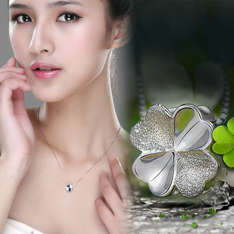 .925 Sterling Silver Four Leaf Clover Necklace