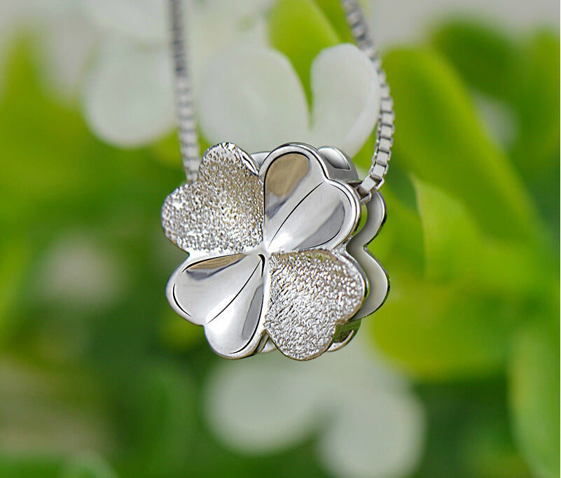 .925 Sterling Silver Four Leaf Clover Necklace