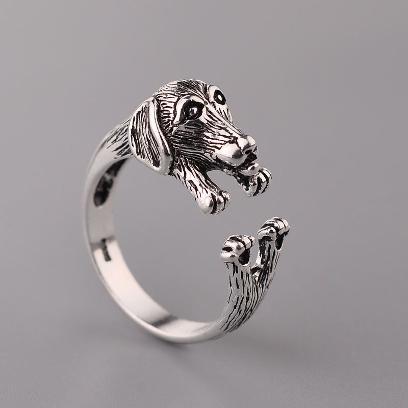 Tibetan Silver Open Adjustable Dog Ring