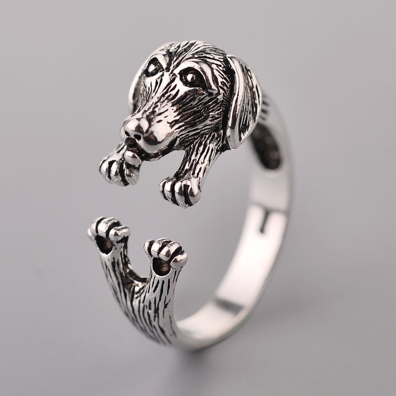 Tibetan Silver Open Adjustable Dog Ring