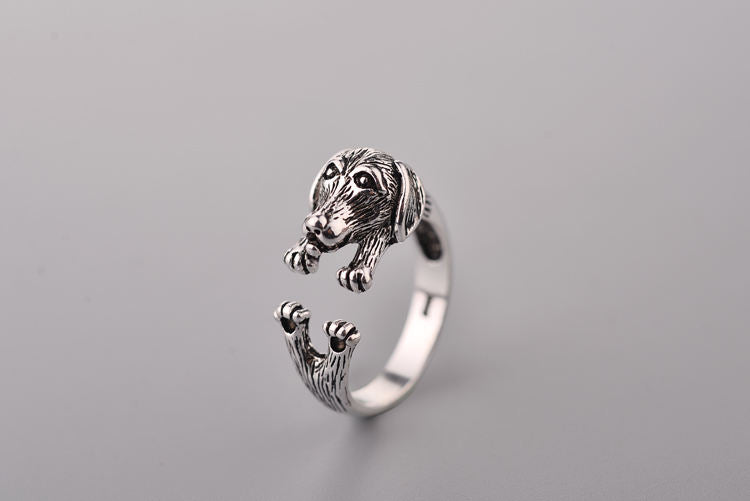 Tibetan Silver Open Adjustable Dog Ring