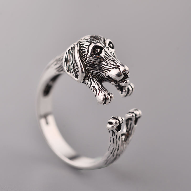 Tibetan Silver Open Adjustable Dog Ring