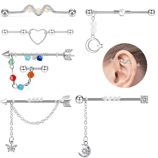 Gold-plated Surgical Steel Upper Ear Industrial Straight Barbell Piercing Jewelry ** Buy 2 Get 1 FREE ** Mix & Match Across Products