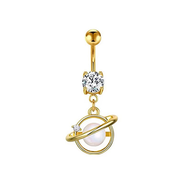 Gold-plated Surgical Steel Celestial Style Naval Piercing Jewelry ** Buy 2 Get 1 FREE ** Mix & Match Across Products