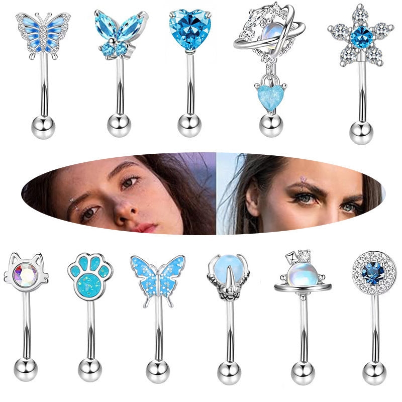 Gold-plated Surgical Steel 16G Eyebrow Piercing Jewelry ** Buy 2 Get 1 FREE ** Mix & Match Across Products