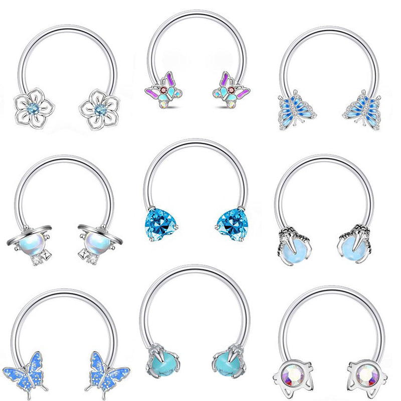Gold-plated Surgical Steel Nose, Ear, Lip or Eyebrow C-Ring Piercing Jewelry ** Buy 2 Get 1 FREE ** Mix & Match Across Products