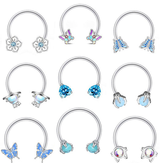 Gold-plated Surgical Steel Nose, Ear, Lip or Eyebrow C-Ring Piercing Jewelry ** Buy 2 Get 1 FREE ** Mix & Match Across Products