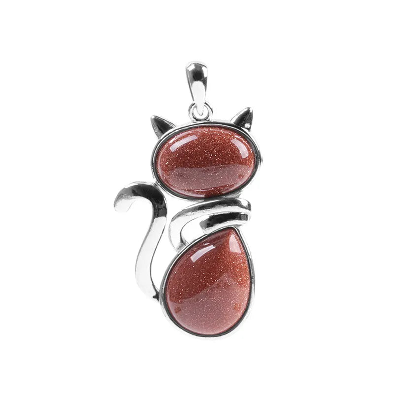 Cat Stone Charm Necklace image 14